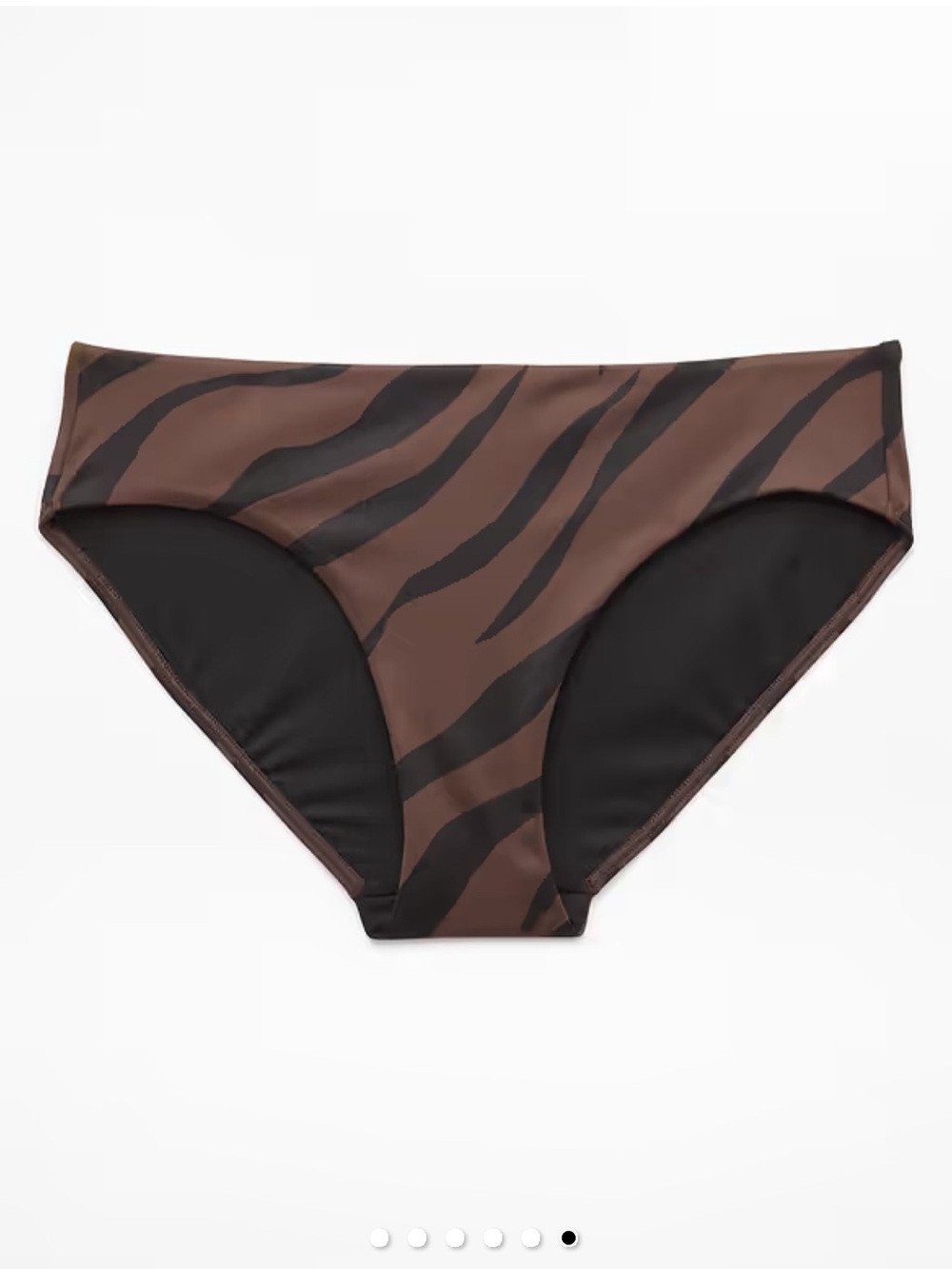 Women's Brown Zebra-Print Bikini Bottom